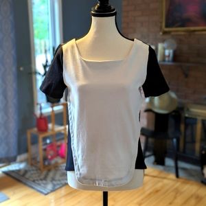 RW&CO Short Sleeve Black & White Top